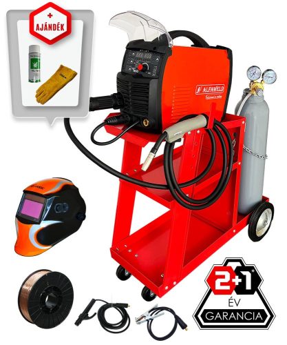ALFAWELD HANDY MIG LED 160 Synergic inverteres hegesztőcsomag 10kg CO2 palackkal